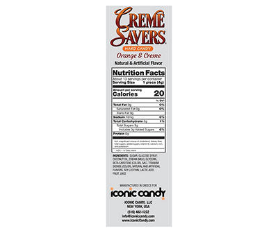 Creme Savers Orange & Creme Hard Candy, 12-Pack