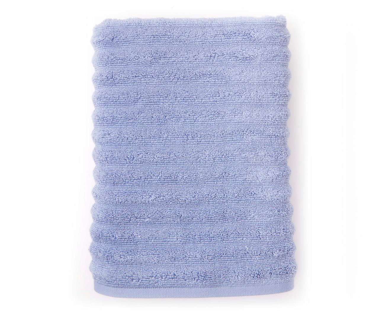English Manor Blue Textured Stripe Bath Towel
