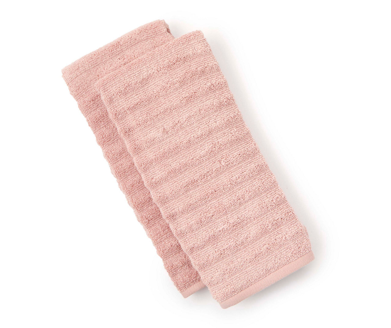 Pale Mauve Textured Stripe Hand Towel, 2-Pack