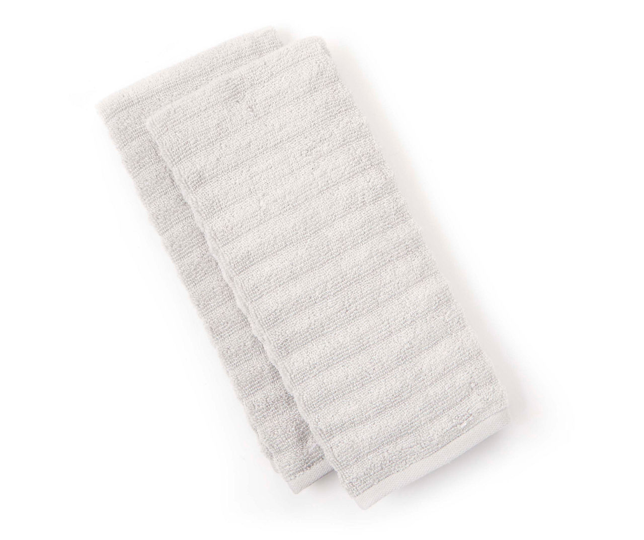 Harbor Mist Textured Stripe Hand Towel, 2-Pack