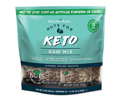 Nuts for Keto Raw Snack Mix, 10-Pack