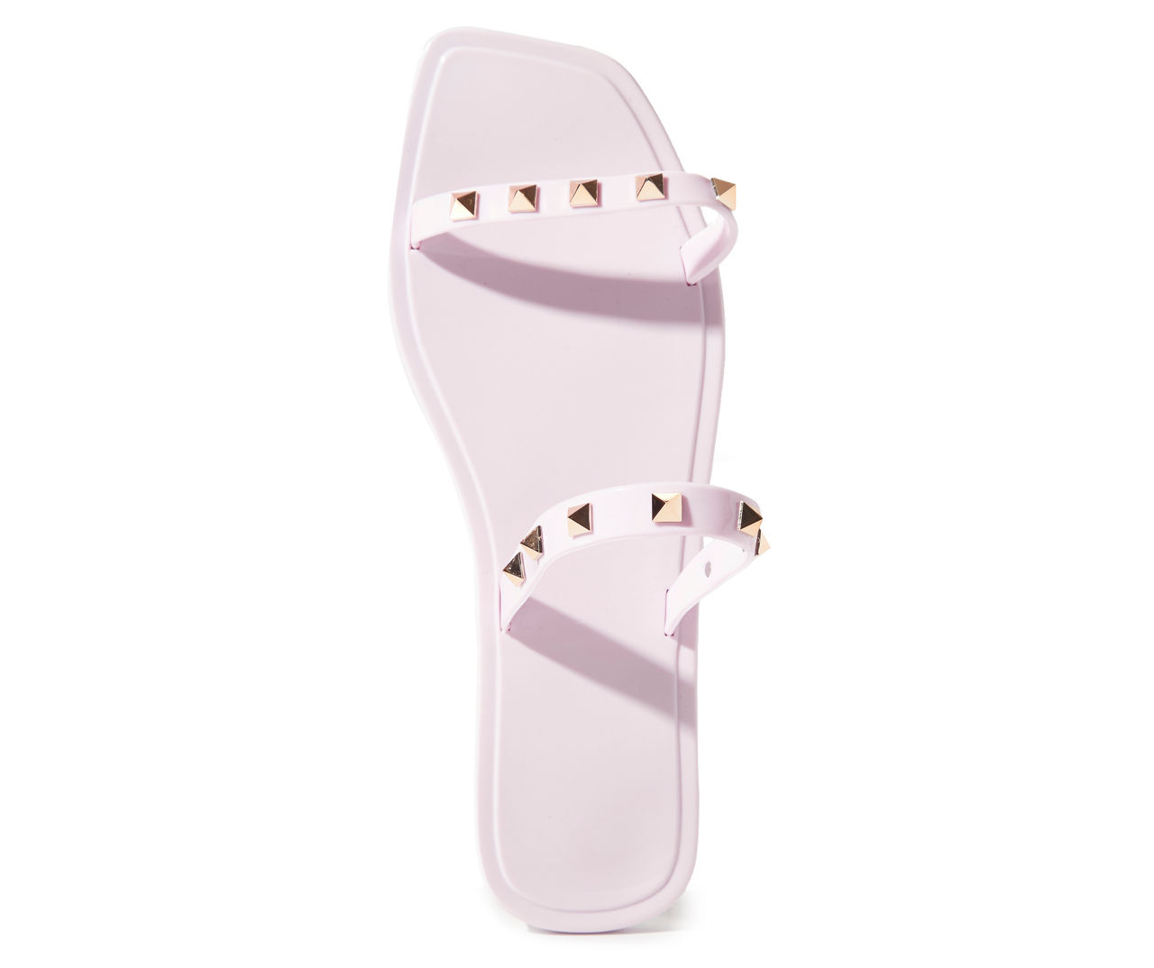 Women's 9 Pink Stud-Accent Jelly Sandal