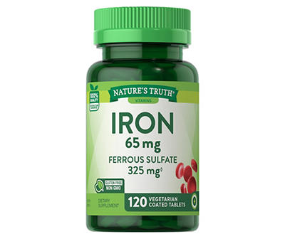 Nature's Truth Iron 65 mg Tablets, 120-Count
