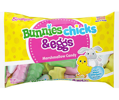 Bunnies, Chicks & Eggs Marshmallow Candy, 10 Oz.