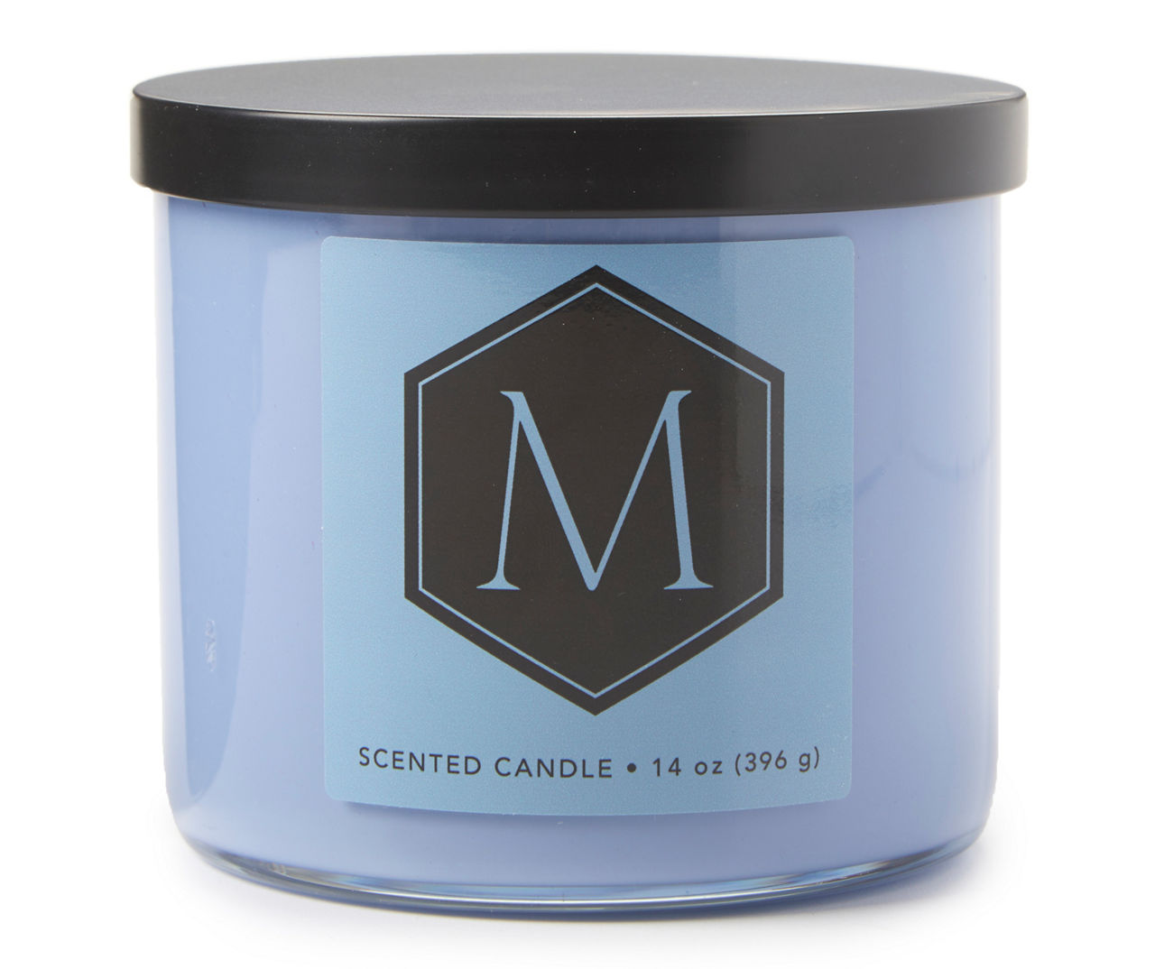 Coconut Sandalwood "M" Blue 3-Wick Jar Candle, 12 oz.