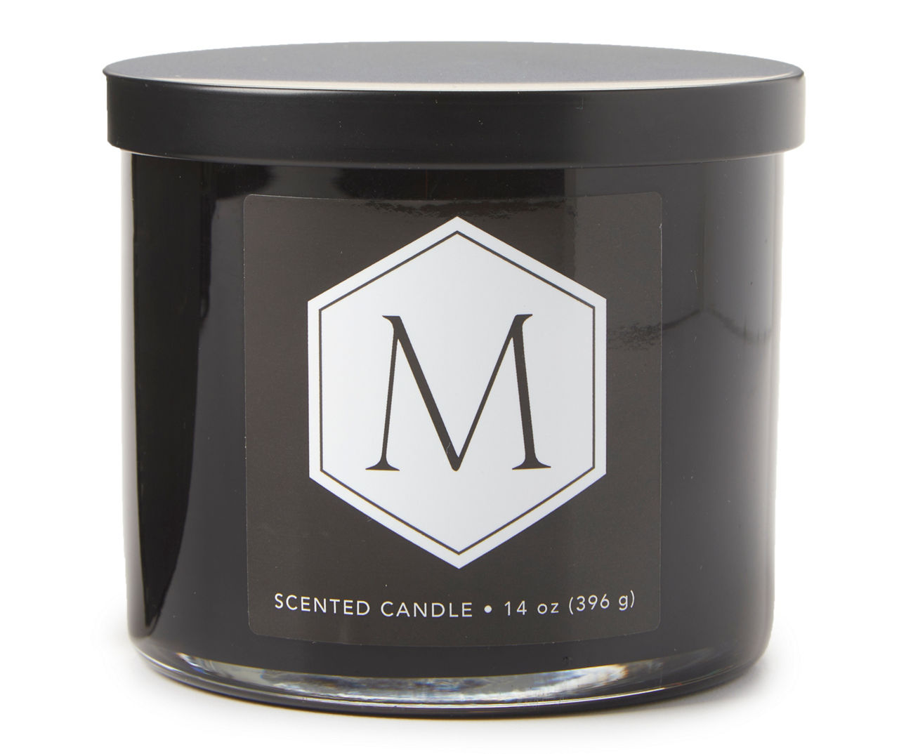 Coconut Sandalwood "M" Black 3-Wick Jar Candle, 12 oz.