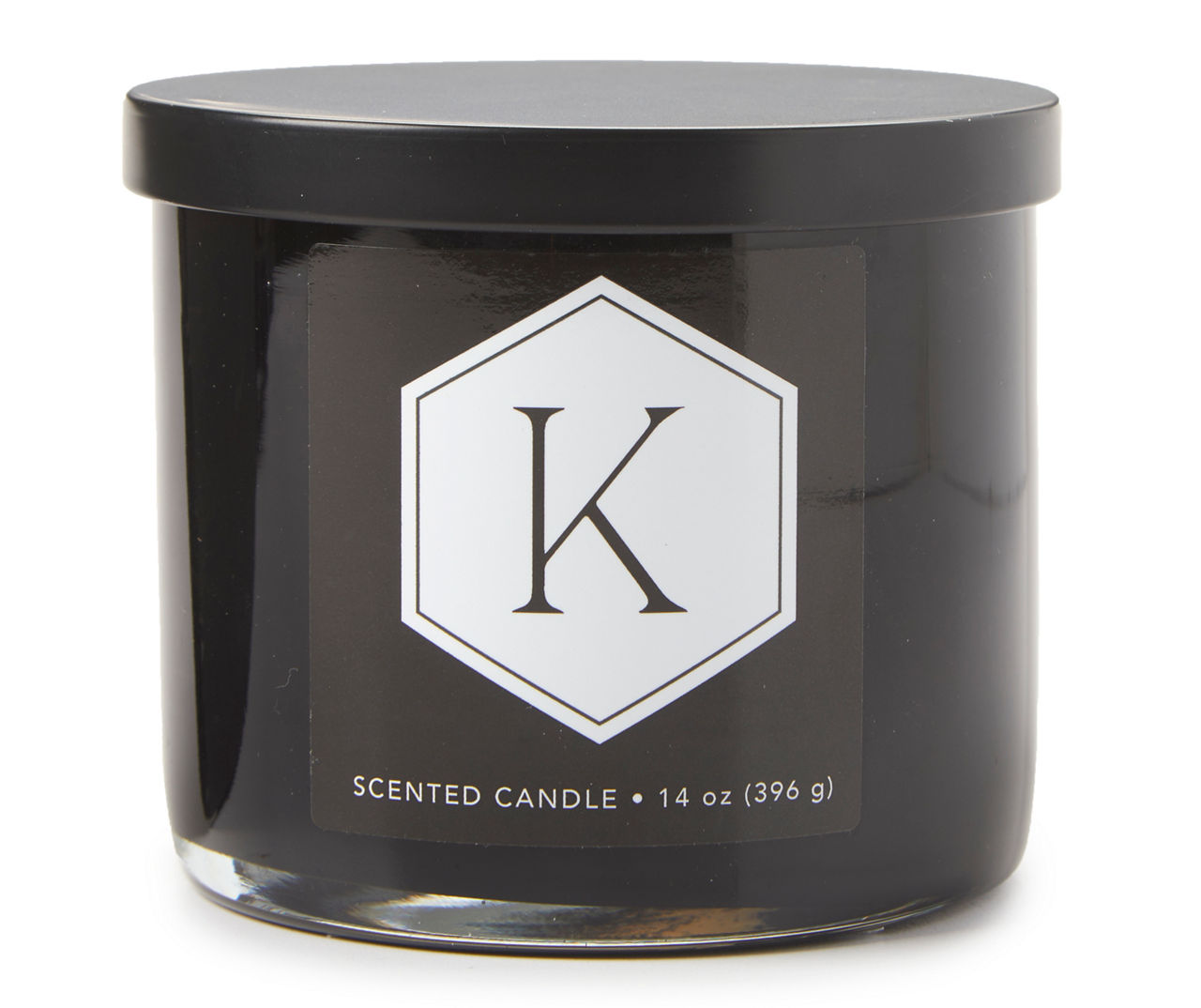 Chamomile Blossom "K" Black 3-Wick Jar Candle, 12 oz.