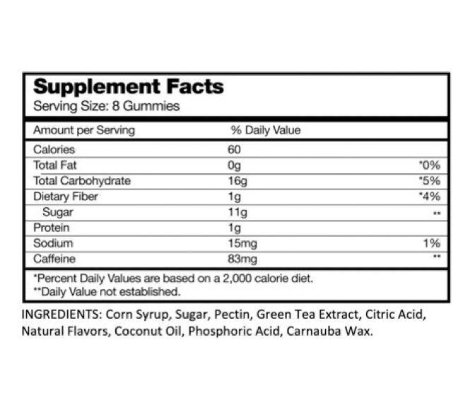 Restorz Green Tea Energy Gummy Drops, 8-Count