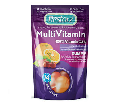 Restorz Adult Multivitamin Gummy, 14-Count