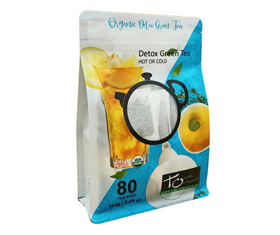 Organic Detox Green Tea Bags, 80-Count