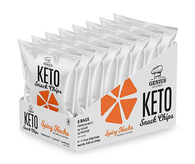 Spicy Nacho Keto Snack Chips, 8-Pack