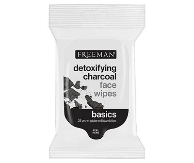 Basics Charcoal Face Wipes, 25-Count