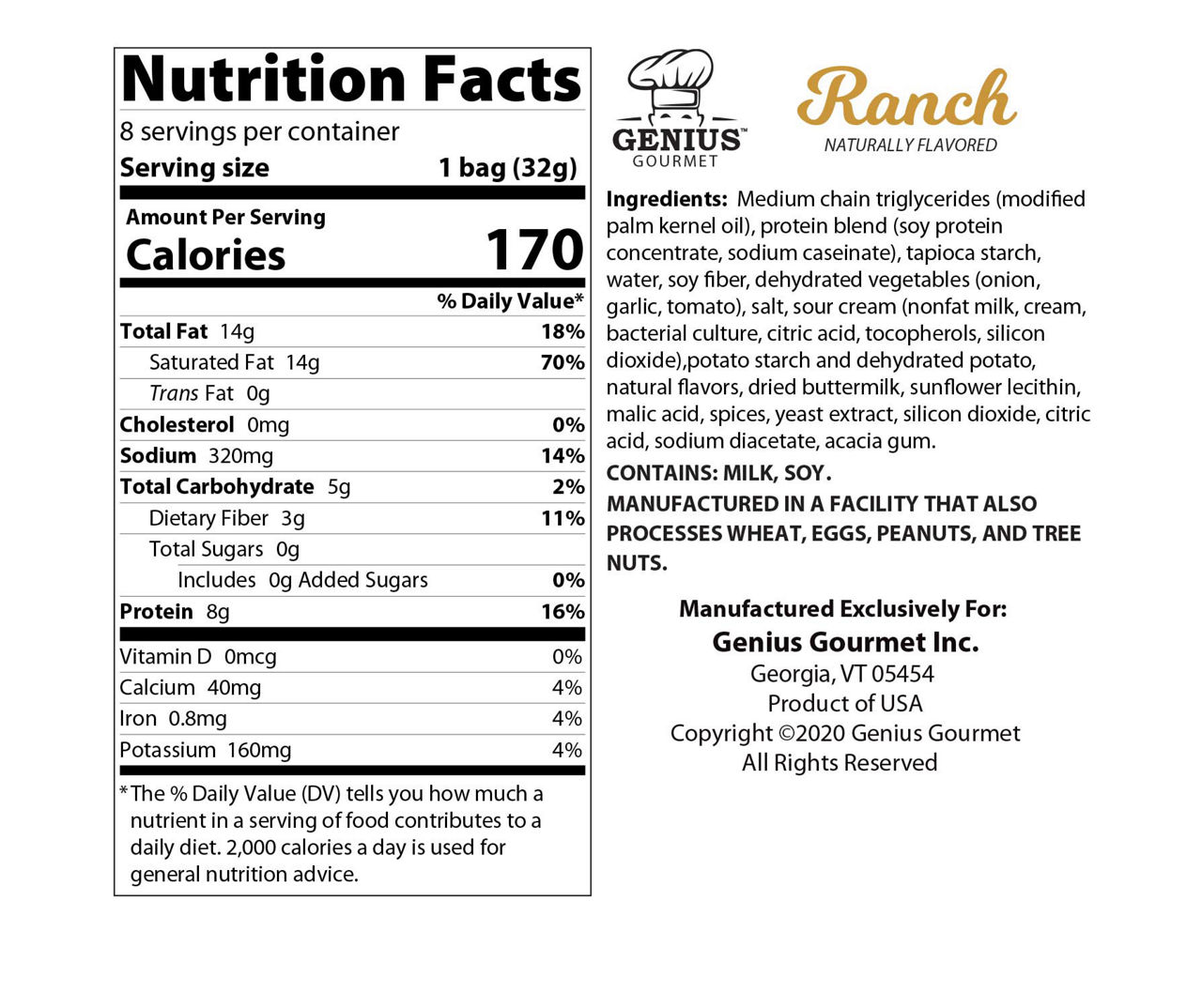 Ranch Keto Snack Chips, 8-Pack