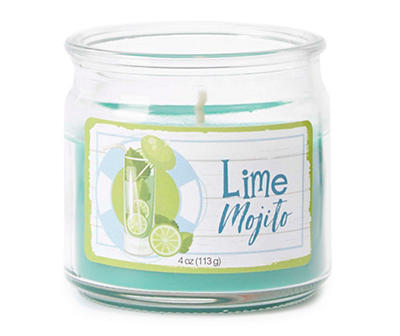 Lime Mojito Teal Jar Candle, 4 oz.