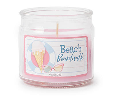 Beach Boardwalk Pink Jar Candle, 4 oz.