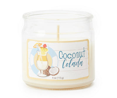 Coconut Colada Beige Jar Candle, 4 oz.