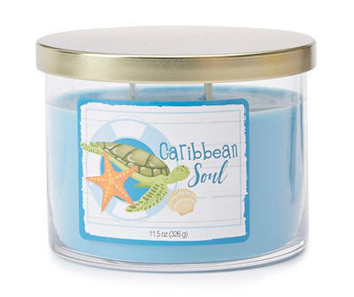 Caribbean Soul Blue 3-Wick Jar Candle, 11.5 oz.