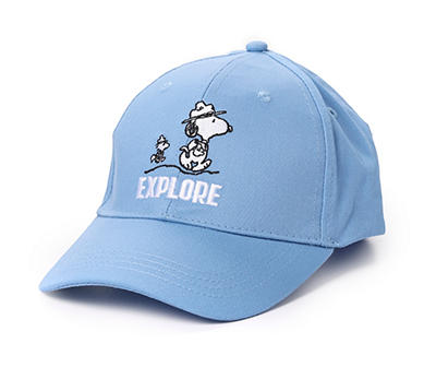 "Explore" Blue Snoopy & Woodstock Baseball Cap