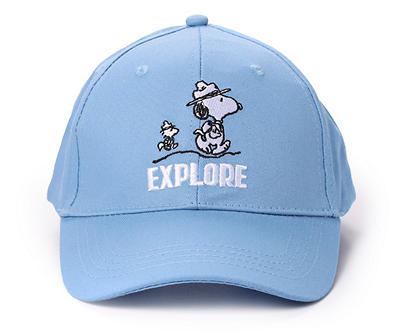 "Explore" Blue Snoopy & Woodstock Baseball Cap