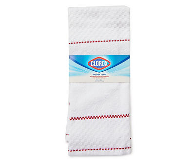 Clorox Clorox White & Red Checkerboard-Accent Kitchen Towel