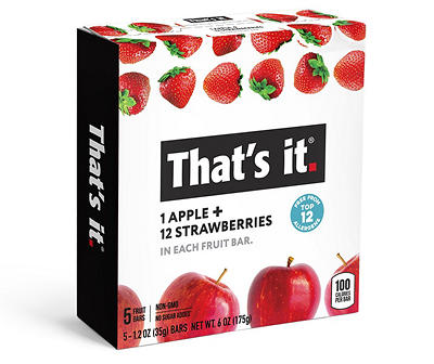 Apple & Strawberry Fruit Bars, 5-Count