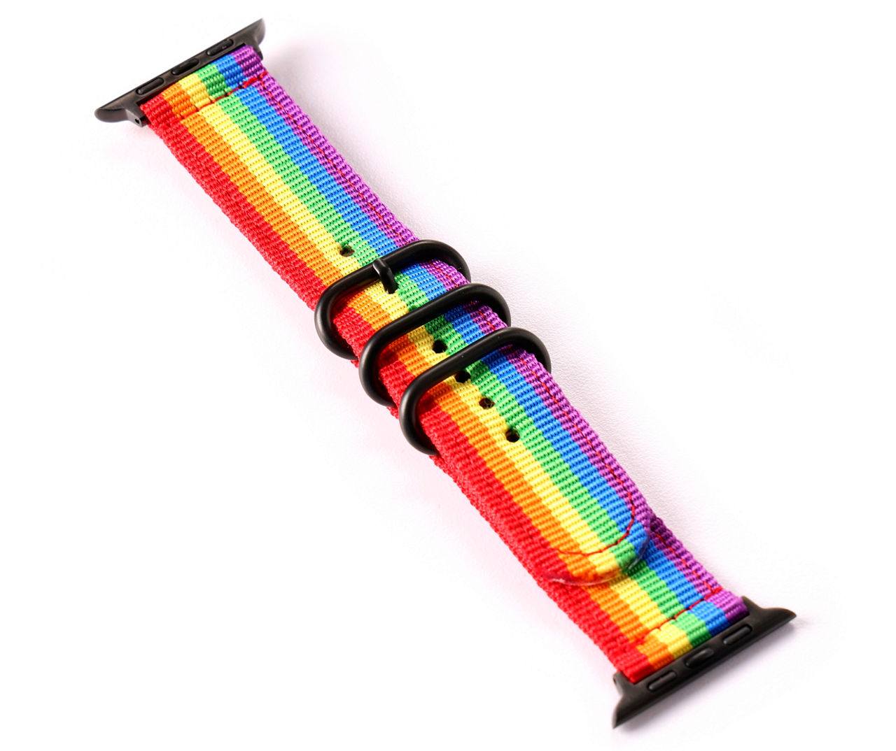 Rainbow Woven Nylon Apple Watch Band, 42-45mm