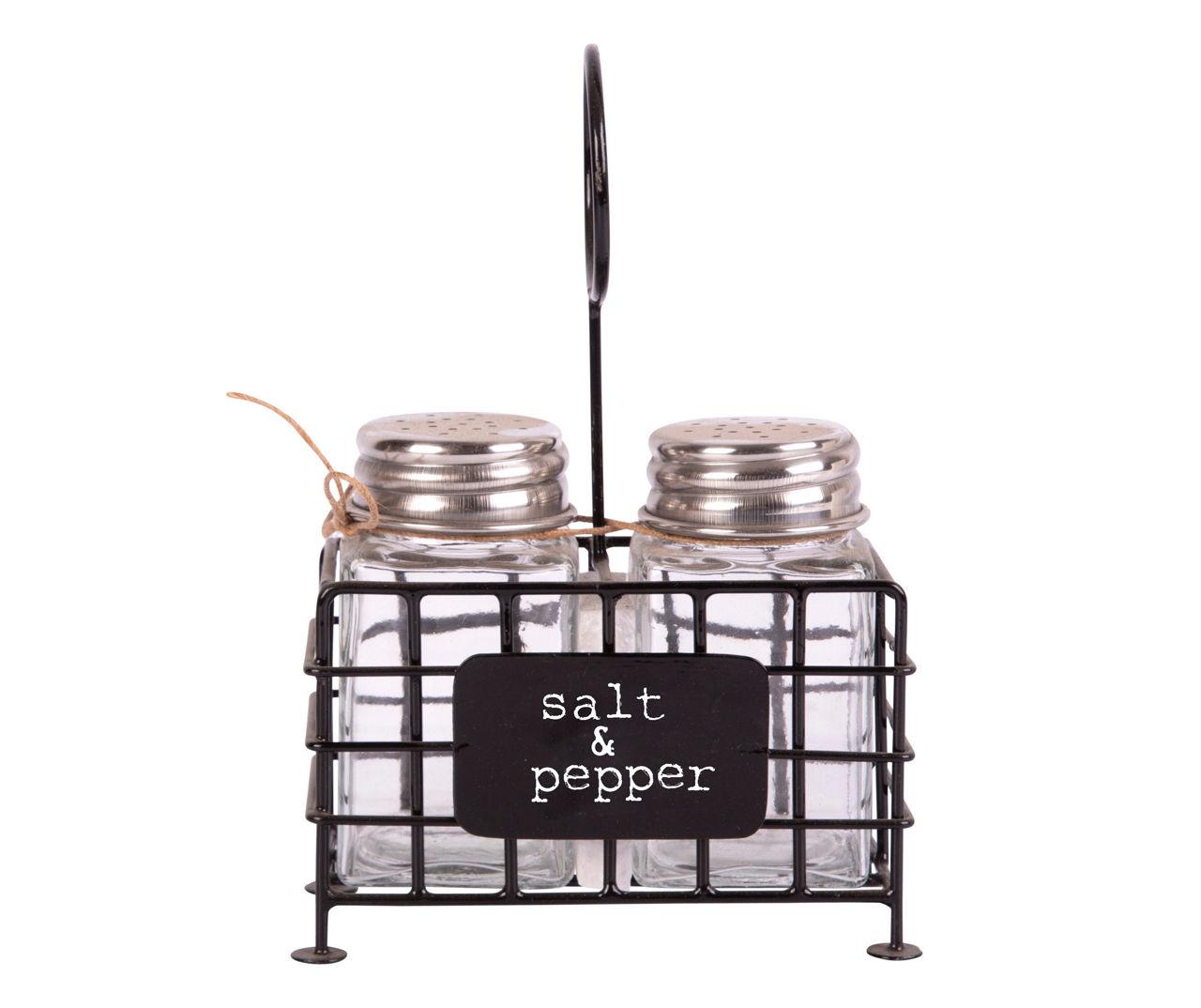 Speckle Salt and Pepper Shakers with Caddy