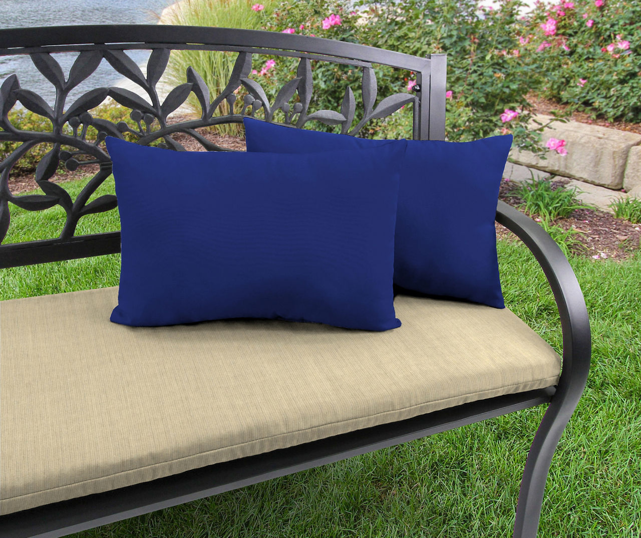 Outdoor Set of 2 Lumbar Accessory Toss Pillows - Brown - Jordan  Manufacturing