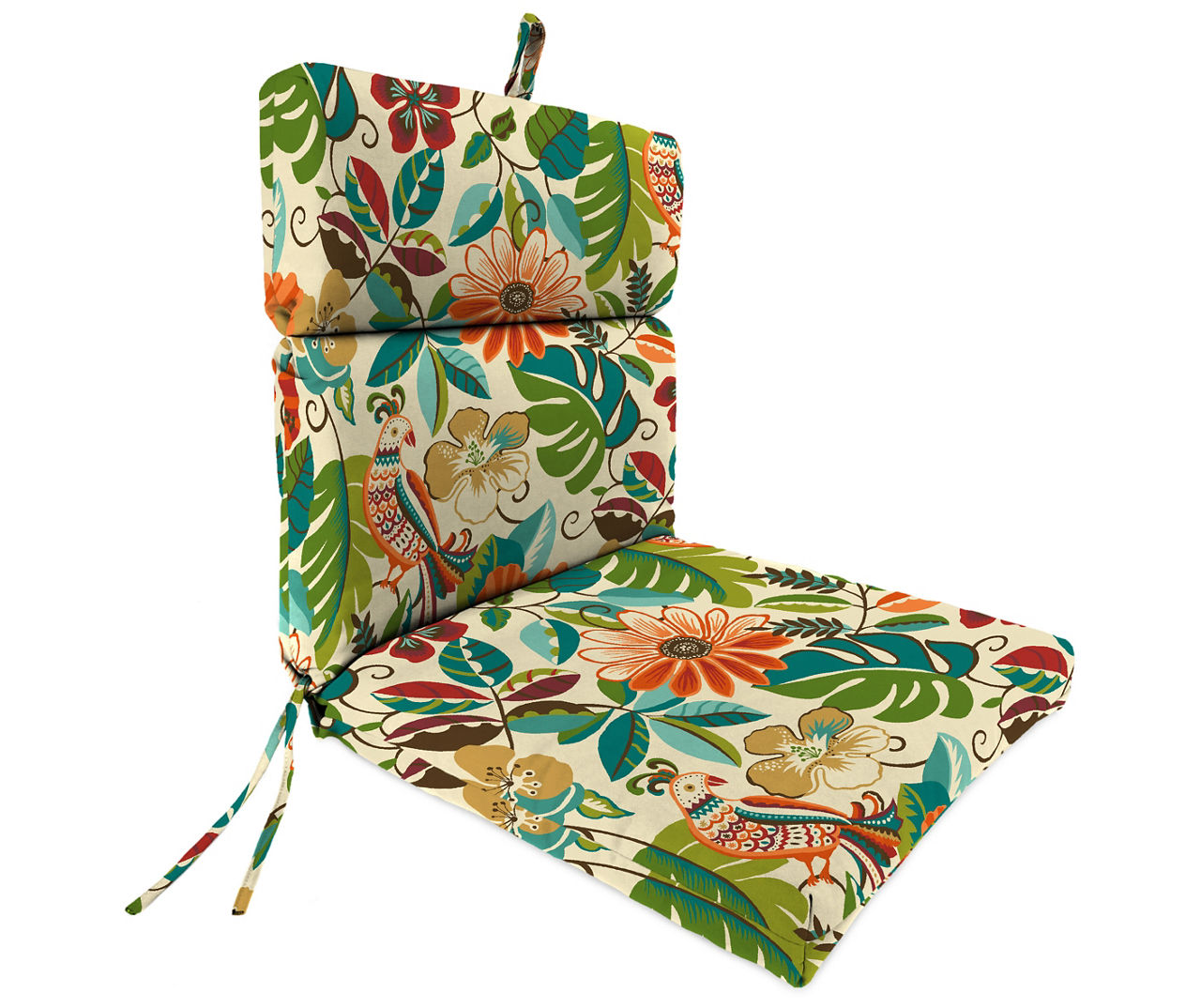 Jordan Manufacturing Lensing Jungle French Edge Outdoor Chair Cushion ...