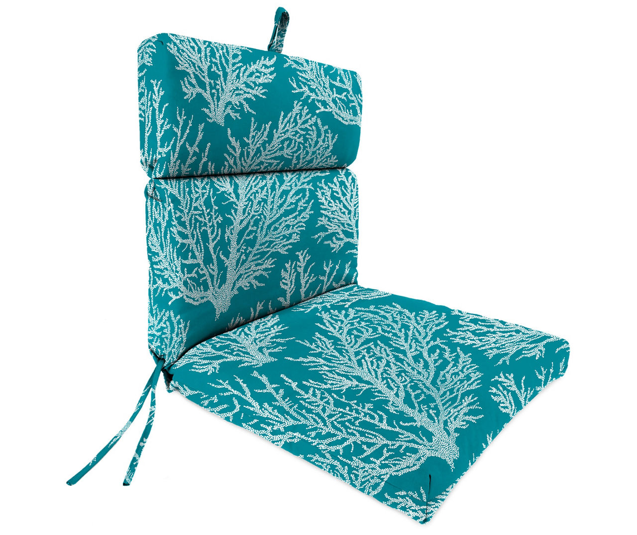 Jordan Manufacturing Sea Coral Turquoise French Edge Outdoor Chair