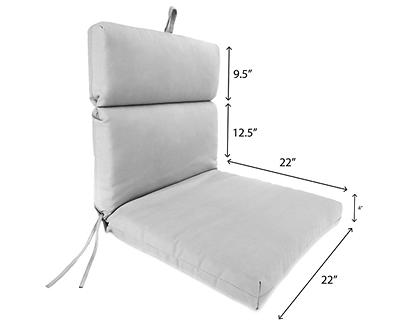 22" x 44" Seneca Caribbean French Edge Outdoor Chair Cushion with Ties and Hanger Loop