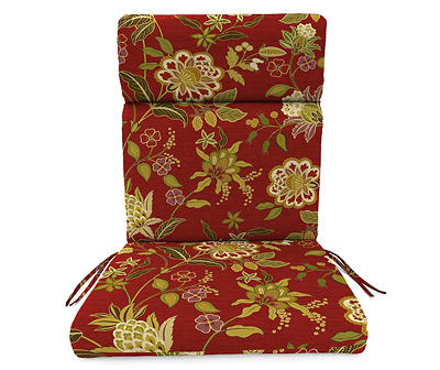 22" x 44" Alberta Salsa French Edge Outdoor Chair Cushion with Ties and Hanger Loop
