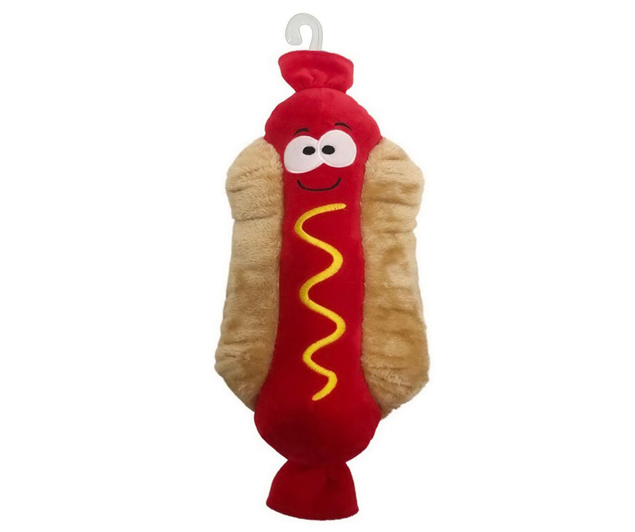 Plush hot dog store dog toy