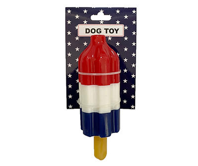 Red, White & Blue Cooling Popsicle Dog Toy