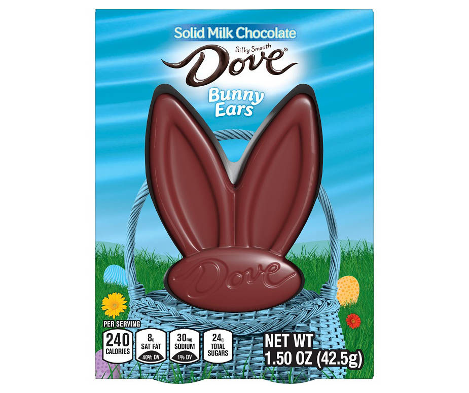 Dove Milk Chocolate Bunny Ears Easter Candy, 1.5 Oz.