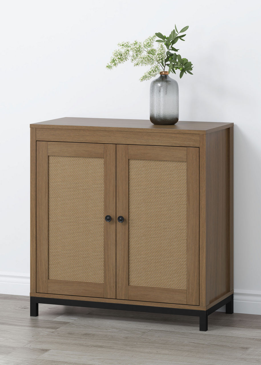 Real Living Real Living Villa Park Cane 2-Door Storage Cabinet