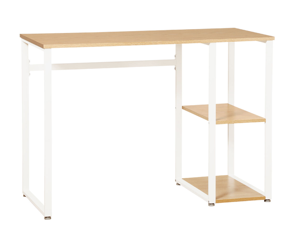 Dorm Essentials Oak & White 2-Shelf Desk