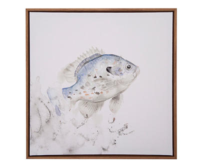 Blue & Brown Fish 1 Framed Canvas