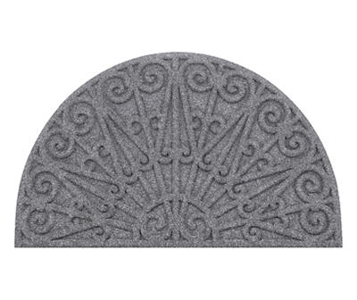 Smoke Starburst Semicircle Doormat, (24" x 39")