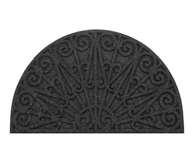 Onyx Starburst Semicircle Doormat, (24" x 39")