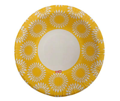 Yellow Sun Mandala Soak-Proof 16 Oz. Paper Bowls, 46-Count