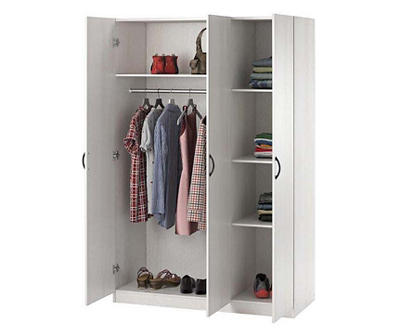 Ivory Oak 3-Door Storage Wardrobe