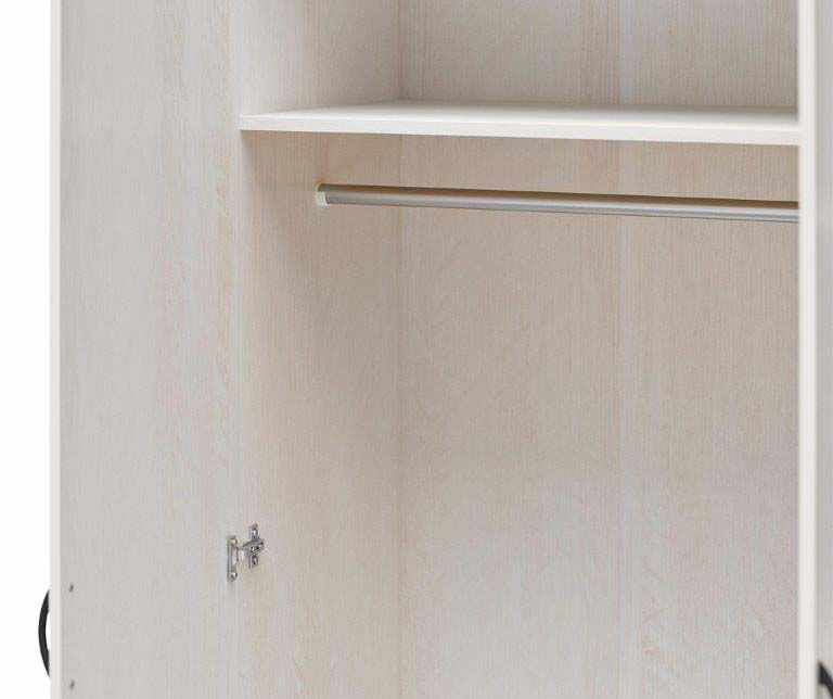 Ameriwood Ivory Oak 3-Door Storage Wardrobe