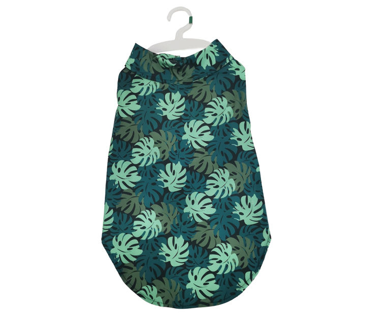 Pet Large Green Palm Leaf Shirt