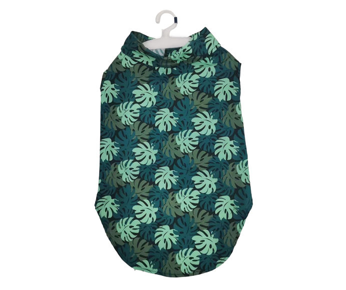 Pet X-Large Green Palm Leaf Shirt