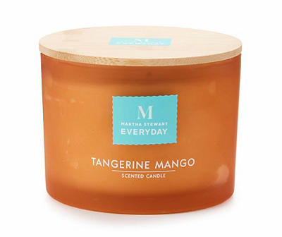 Tangerine Mango Chintz Rose Frosted Lidded 3-Wick Jar Candle, 13.3 oz.