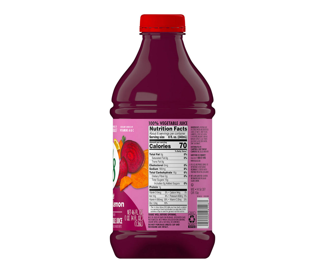 V8 Beet Ginger Lemon Vegetable Juice, 46 Oz. | Big Lots