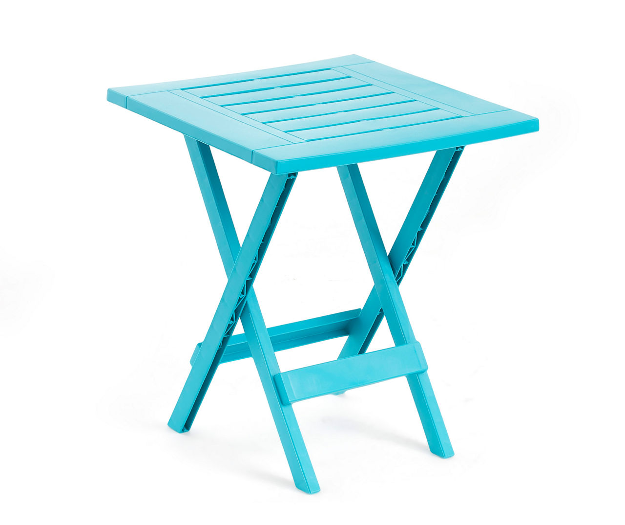 Gracious Living Teal Adirondack Plastic Outdoor Folding Side Table