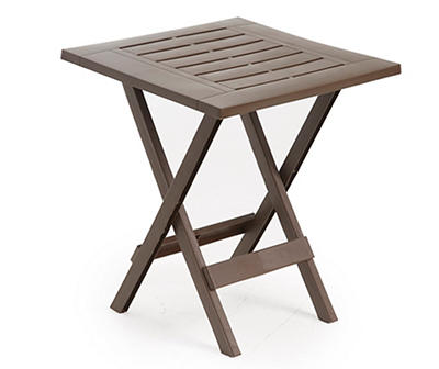 Brown Adirondack Plastic Outdoor Folding Side Table