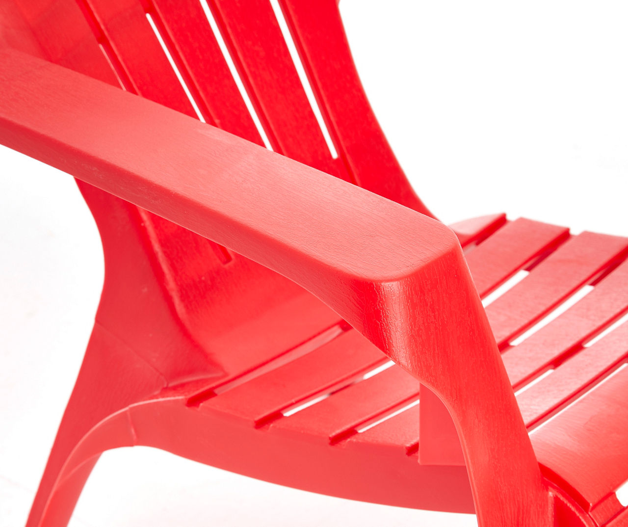 Gracious Living Red Adirondack Plastic Outdoor Stack Chair Big Lots